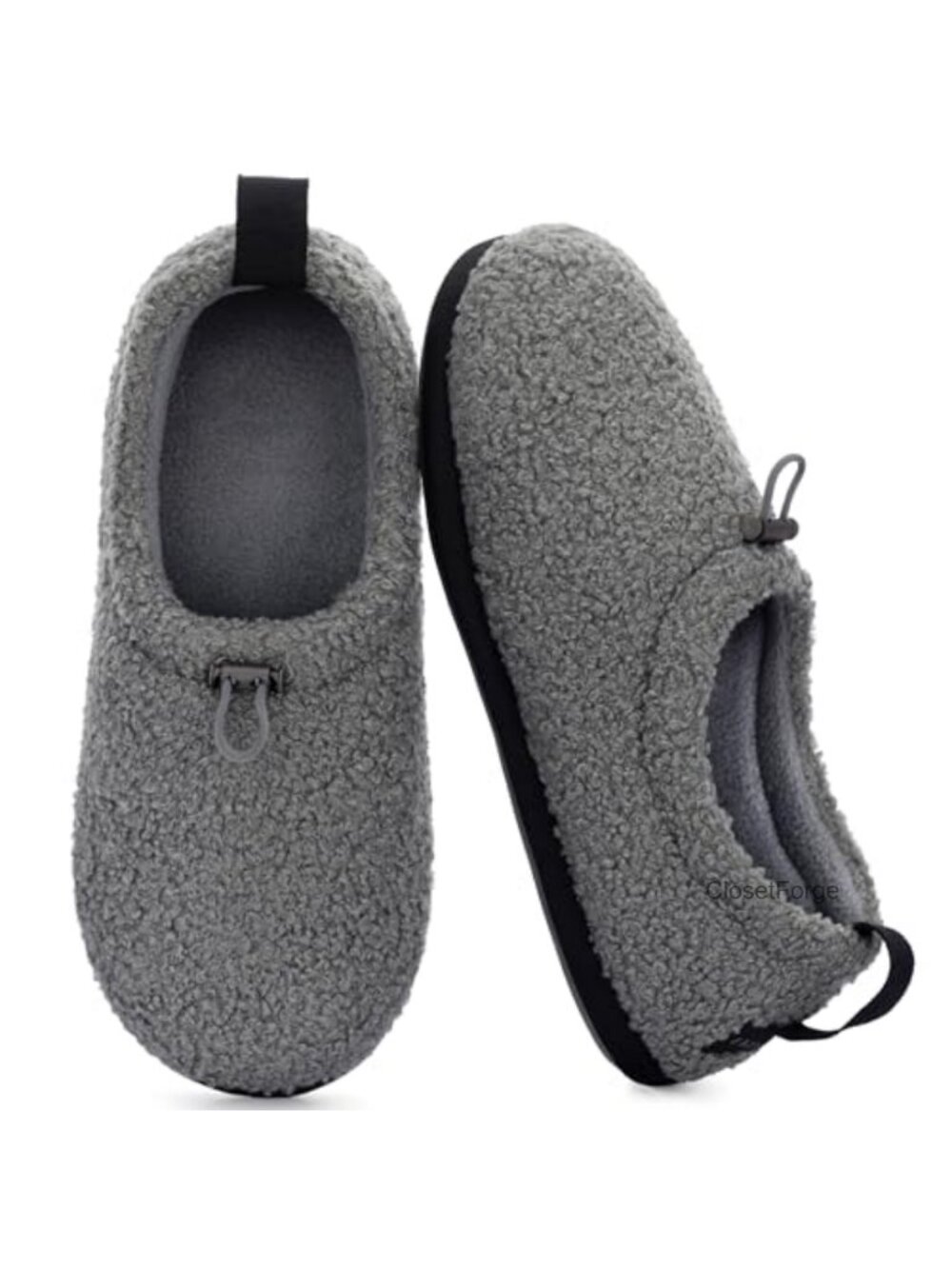 Women's Memory Foam Loafer Slippers Cozy Teddy Fleece Slip-On House Shoes